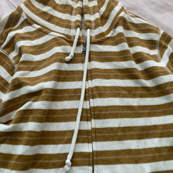 yellow striped zip up hoodie - Picture 5 of 8
